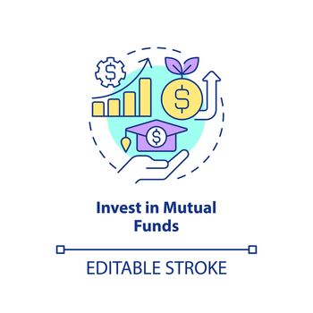 Invest in mutual funds concept icon