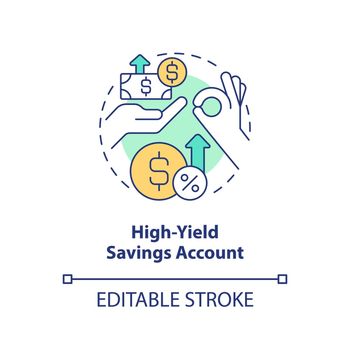High yield savings account concept icon