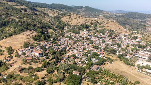 View of the old Sirince houses on the mountain slope. sirince is an old village of Selcuk, which is a district centre of Izmir. It is famous with its old Greek architecture and local wine.