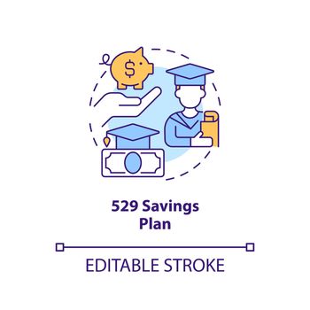State run savings plan concept icon