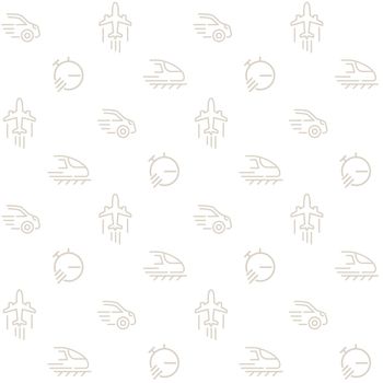 Travel vehicle abstract seamless pattern