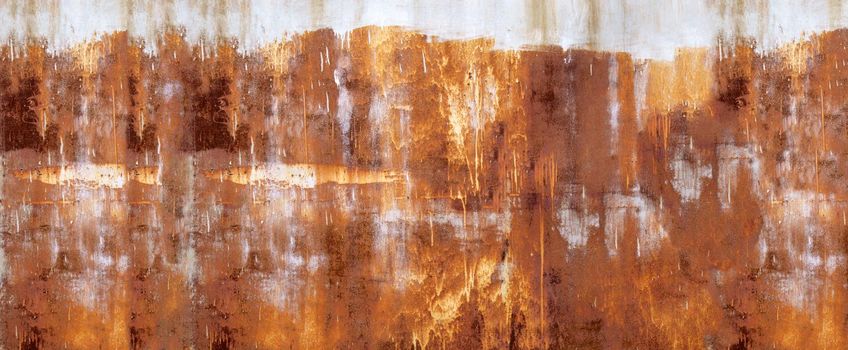Background, rusty surface, rusty surface, rust and oxidized metal. Use for Design. Long banner format.