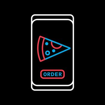 Fast food delivery service vector icon