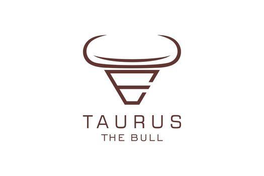 Letter E logo, Bull logo,head bull logo, monogram Logo Design Template