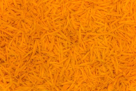 Orange Background Organic Ingredient Fresh Grated Carrots