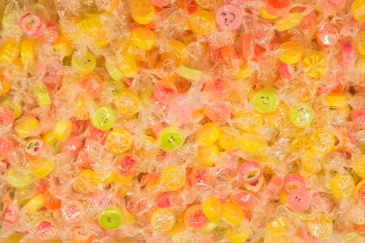 Colored Chewable Sweet Sugar Candy Harmful Baby Food Background