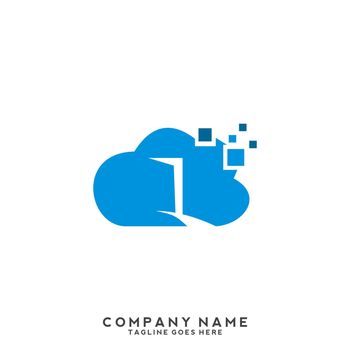 Cloud Stylish Logo Icon and Button Concept