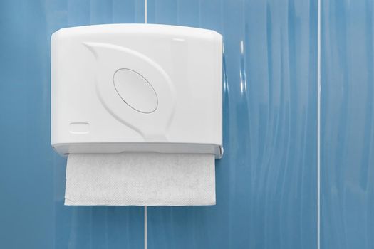 Paper Towel Dispenser Cleanliness and Hygiene Wipes in a Public Toilet or Bathroom