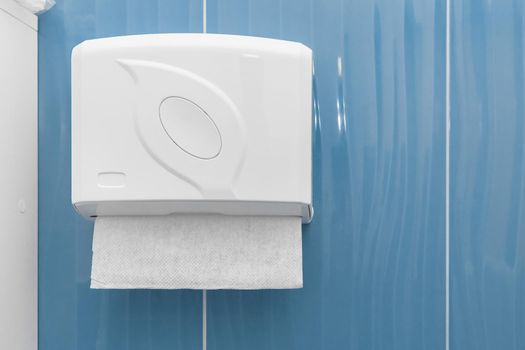 Paper Towel Dispenser Cleanliness and Hygiene Wipes in a Public Toilet or Bathroom