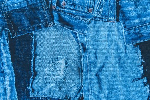 Blue Denim Material Textile Jeans Fabric Background