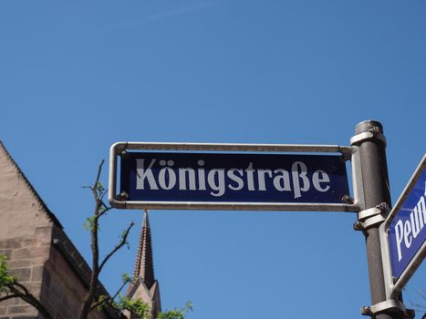 Koenigstrasse translation King Street sign
