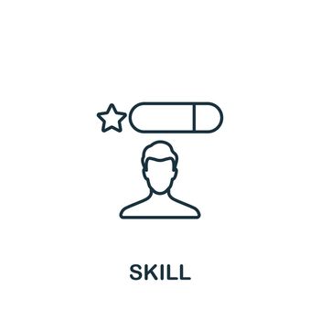 Skill icon. Monochrome simple icon for templates, web design and infographics