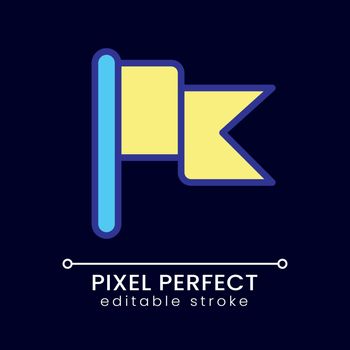 Flag pixel perfect RGB color icon for dark theme