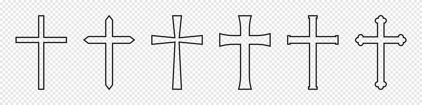 Christian cross icon simple design