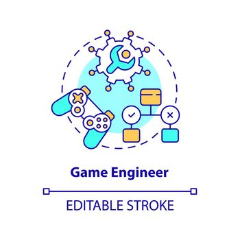 Game engineer concept icon