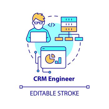 CRM engineer concept icon