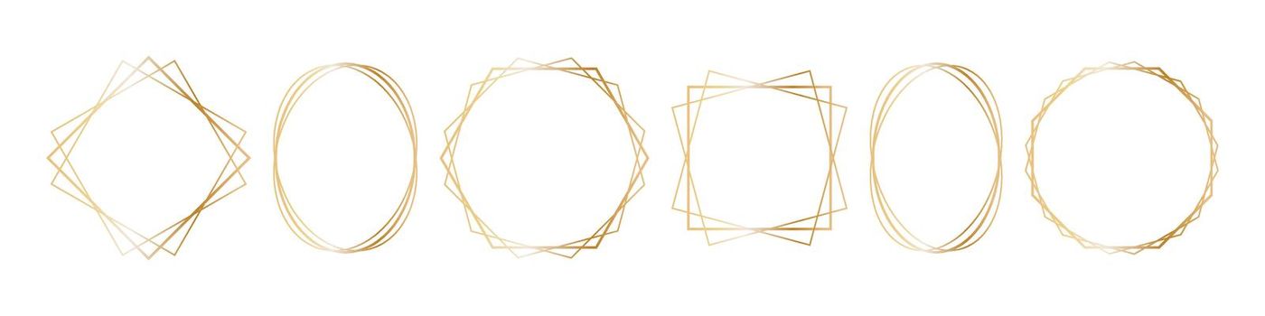 Geometric abstract frame set icons
