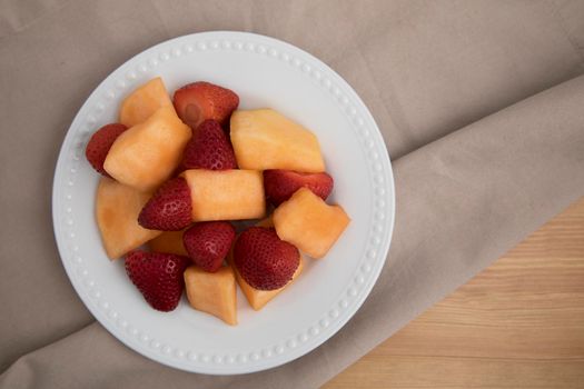 Cantaloupe and Strawberries