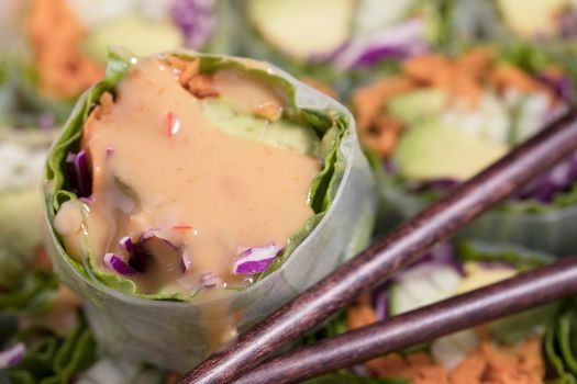 Spring Roll with Peanut Sauce