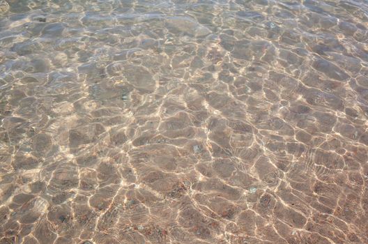 Seascape of clear water on the sea. Clear water on the ocean, sea