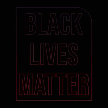Black lives matters. Social poster, banner. Stop racism police violence.