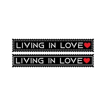Living in love typography text artwork