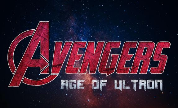 Avengers, age of ultron typography text effect.