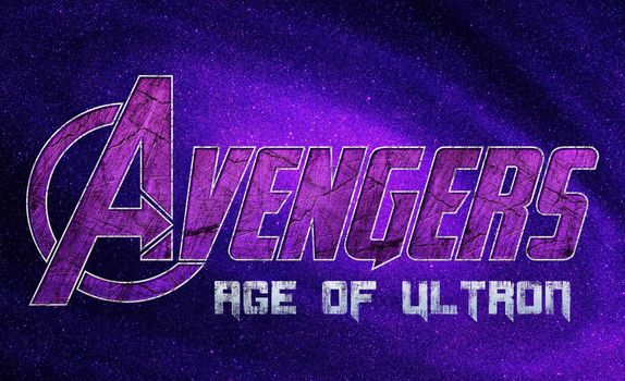 Avengers, age of ultron typography text effect.