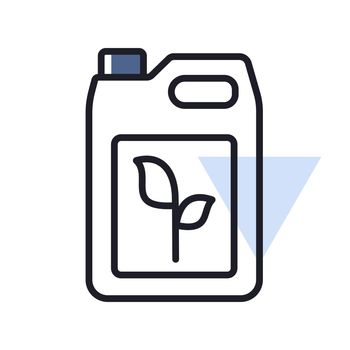 Canister of plant fertilizers isolated vector icon