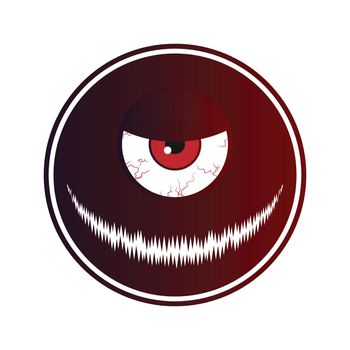 One eye monster cartoon emoji