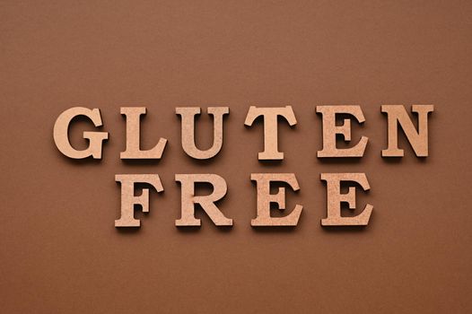 Gluten free text on paper background