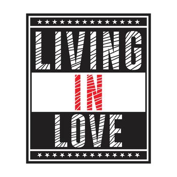 Living in love typography text effect