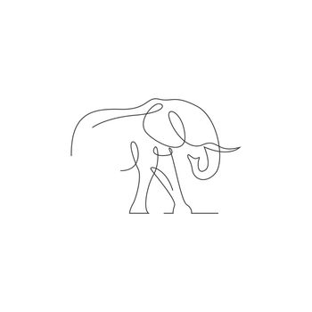 Elephant icon logo design illustration