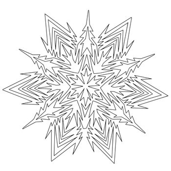 Christmas snowflakes on a white background. Vector illustration