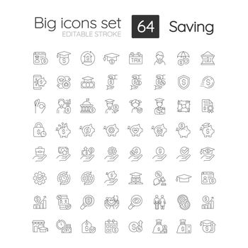 Saving linear icons set