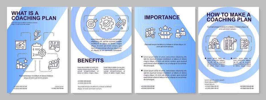 Workplace training plan blue gradient brochure template