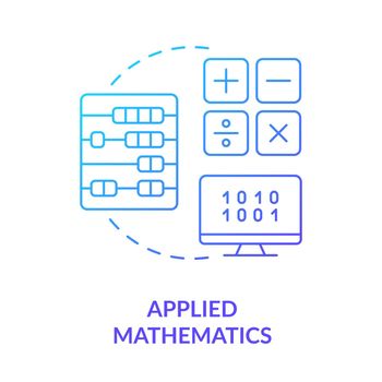 Applied mathematics blue gradient concept icon