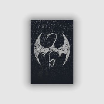 Iron Fist Dragon Symbol Poster With Gritty Texture