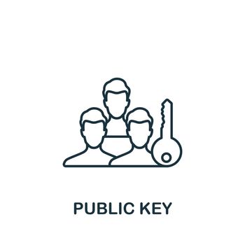 Public Key icon. Monochrome simple Cryptocurrency icon for templates, web design and infographics