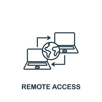 Remote Access icon. Monochrome simple Cybercrime icon for templates, web design and infographics