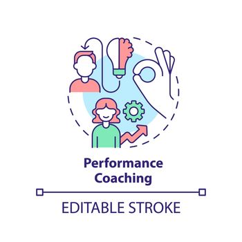 Performance coaching concept icon