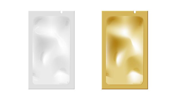 White And Golden Foil Packaging For Cosmetics