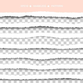 Torn Paper Edge Seamless Pattern With Shadow