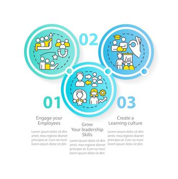 Business coaching certification circle infographic template