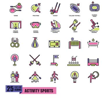 Activity sports icons collection