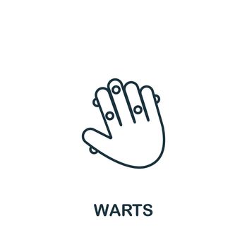 Warts icon. Monochrome simple Deseases icon for templates, web design and infographics