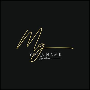 Letter MG Signature Logo Template Vector