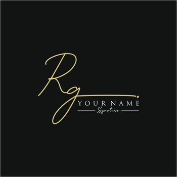 Letter RG Signature Logo Template Vector