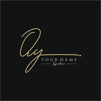 Letter OY Signature Logo Template Vector