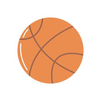 Basketball ball, vector flat illustration on white background
